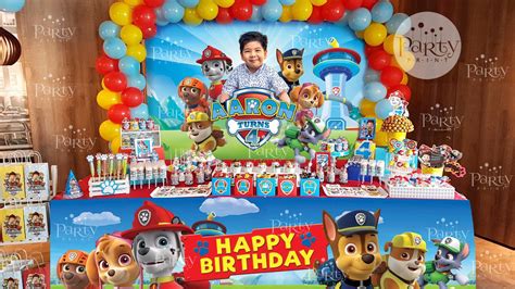 Print It Yourself Digital Copy Paw Patrol Inspired Backdrop Etsy Paw Patrol Birthday Paw