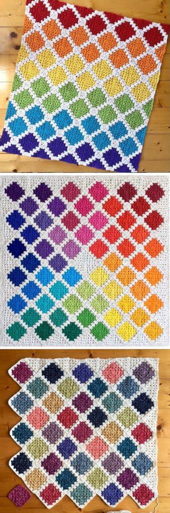 Crochet Diamond Blanket Design Peak