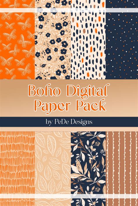 Boho Digital Paper Pack MasterBundles