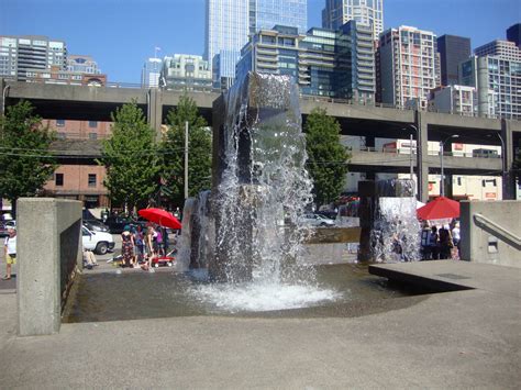 Fountain on the waterfront | Seattle washington, Waterfront, Seattle