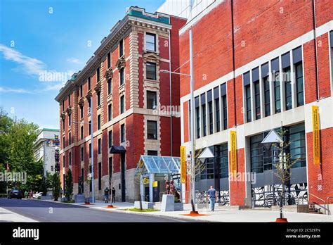 Montreal, Canada - June, 2018: Exterior of Michel de la Cheneliere