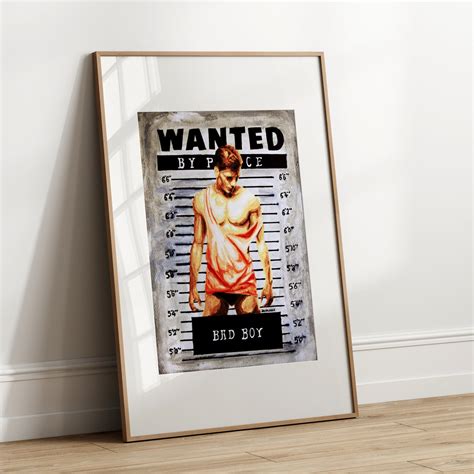 Mug Shots Print Gay Art Print Erotica Poster Watercolor Etsy