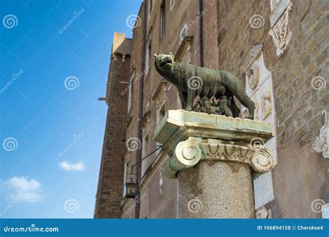 She-wolf Feeding Romulus the Founder of Rome and Remus: Ancient Roman Symbol on the Capitoline ...