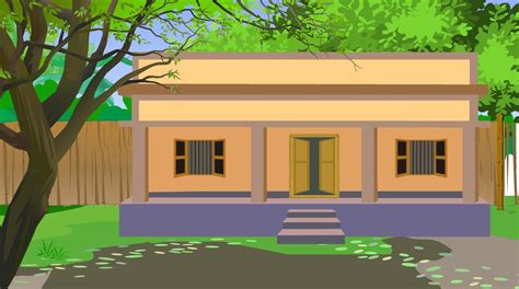 Village farmer house for cartoon animation. 21182592 Vector Art at Vecteezy