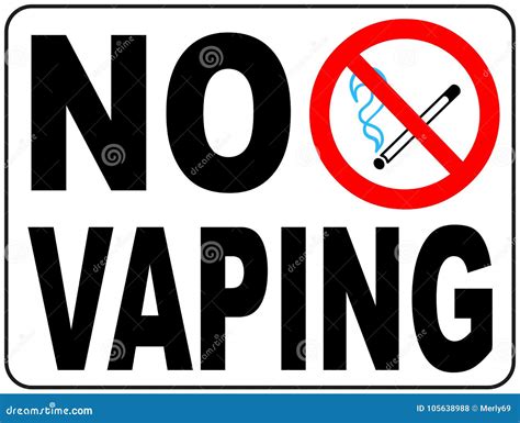 No Vaping Sign Do Not Smoke Electronic Cigarette Symbol Vector