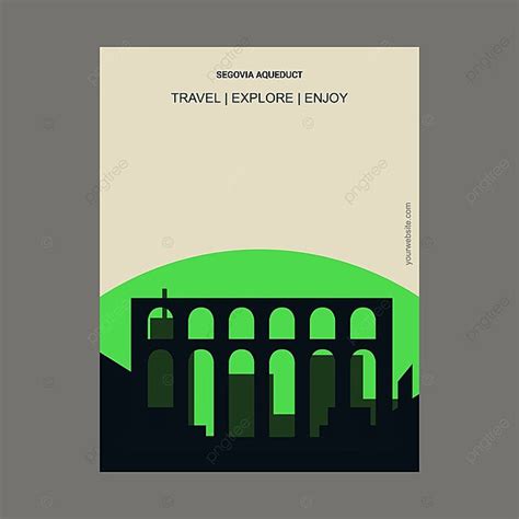 Segovia Aqueduct Architecture Background Beautiful Poster Template ...