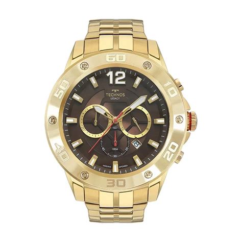 Relógio Technos Masculino Legacy Dourado JS26AP 4D Submarino