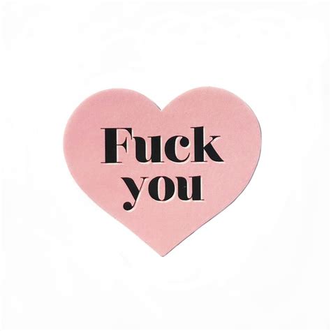 Fuck You Heart Sticker Pink Sticker Funny Sticker Heart Etsy