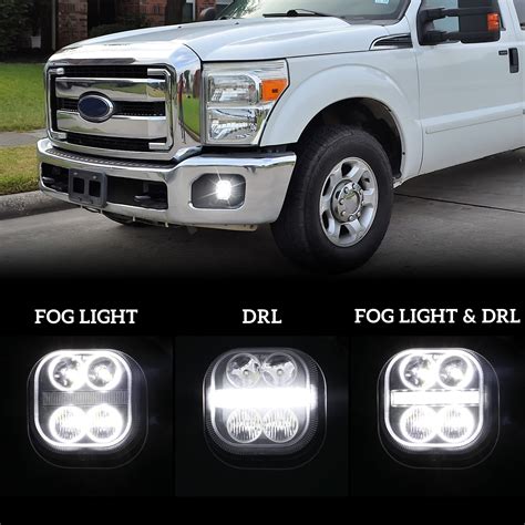 Kewisauto Led Fog Lights With Daytime Running Lights For Ford F F