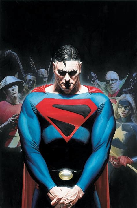 Alex Ross-JSA Superman cover Comic Art | Alex ross, Superhero, Superman art