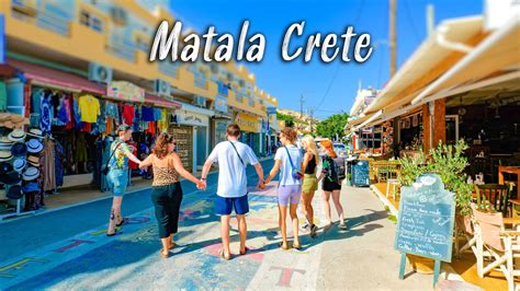 Matala Crete Walking Tour 4K Greece 2022 YouTube