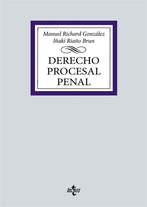 Librería Dykinson Derecho procesal penal Riaño Brun Iñaki Richard