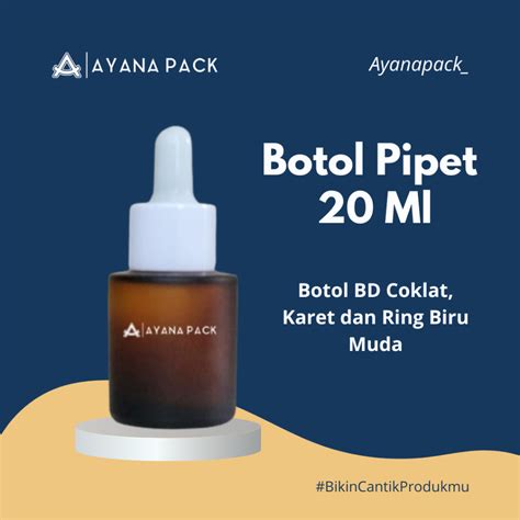 Jual Botol Pipet Serum Ml Kaca Bd Bahu Datar Coklat Frosted