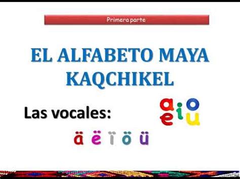 Alfabeto Kaqchikel 1ra Parte 1ro A 6to Primaria YouTube