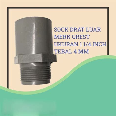 Sdl Sok Sock Drat Luar Grest Inch Aw Fitting Pvc Lazada Indonesia