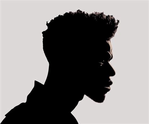 Black man side view silhouette, vector illustration 20409177 Vector Art ...