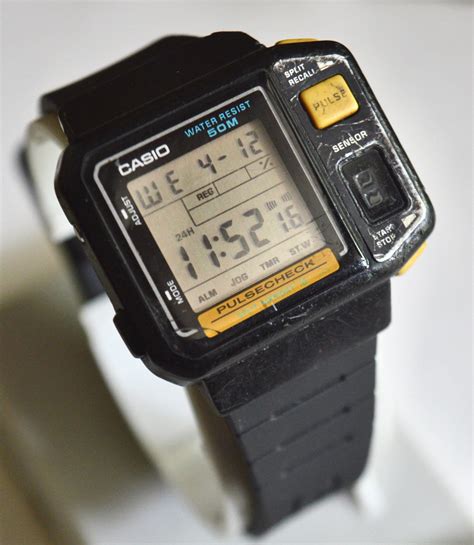 Casio Jp 100w Pulse Check Module 509 Vintage Casio Digital Watch