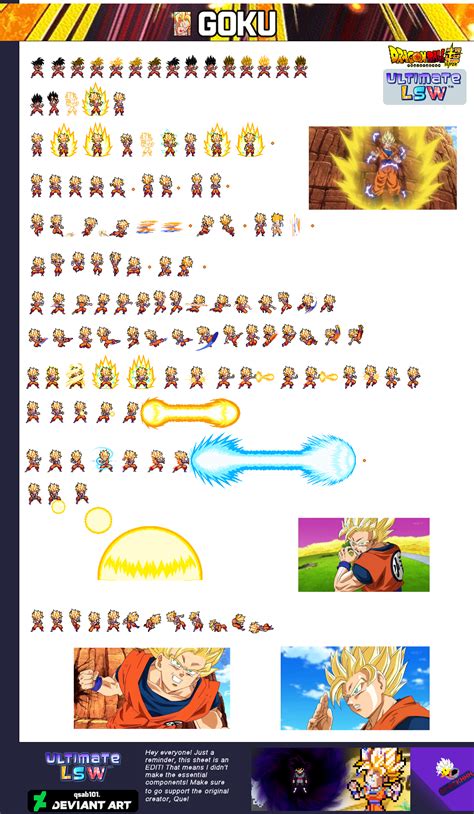 SSJ2 Goku Ulsw Sprite Sheet by breckhhh on DeviantArt