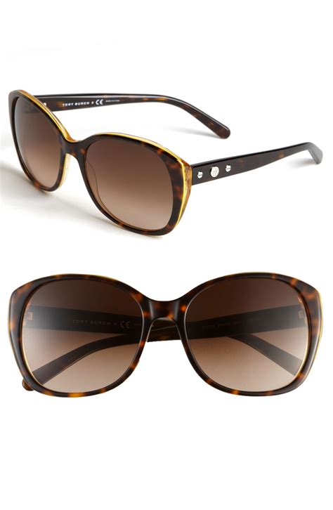 Tory Burch Butterfly Sunglasses In Brown Yellow Tortoise Lyst