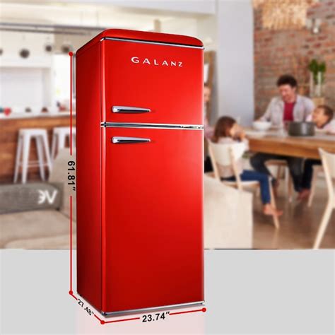 Galanz Retro 10 Cu Ft Counter Depth Top Freezer Refrigerator Hot Rod