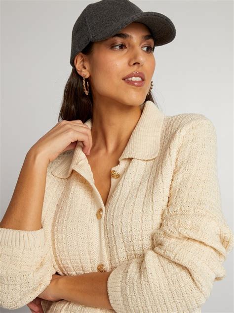 Chaqueta Con Cuello De Polo BEIGE Kiabi Nu