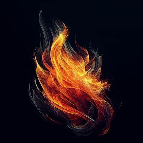 Premium AI Image | flame art in a black background