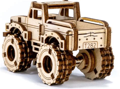 WOODEN CITY 3D Puzzle Superfast Monster Truck 4 E Shop MAXMAX Cz