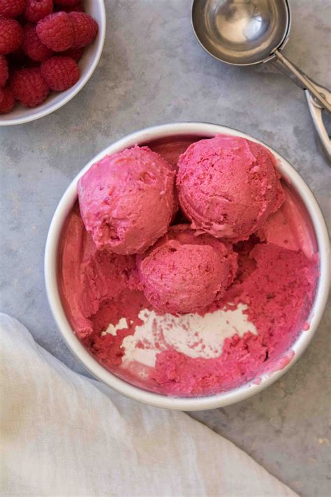 The Easiest 2-ingredient Raspberry Sorbet | Lifestyle of a Foodie