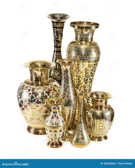 Group Of Indian Vases Stock Photo Image Of Black Brass 43503860