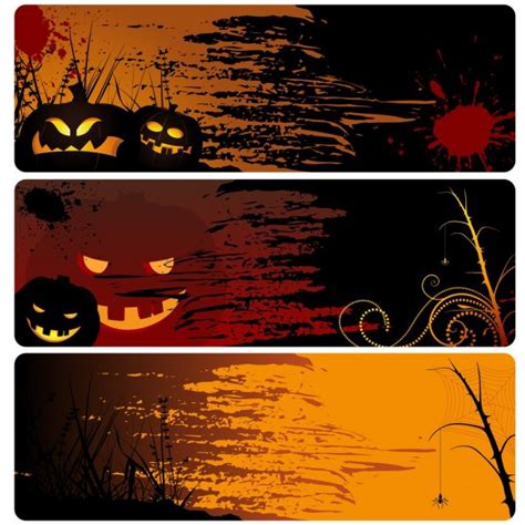 Happy halloween banner black and white | Happy Halloween Text Banner ...