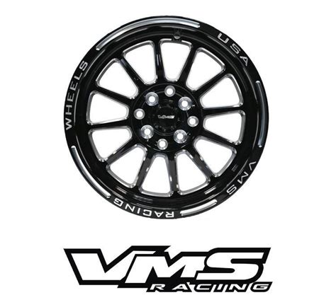 Vms Racing Rear Or Front Black Hawk Drag Wheel 15x8 5x100 5x1143 20