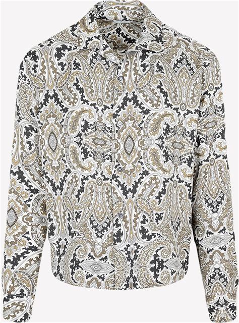 Etro Paisley Print Silk Shirt Shopstyle