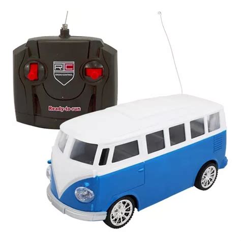 Carrinho De Controle Remoto Crian As Anos Polibrinq Kombi Cor Azul