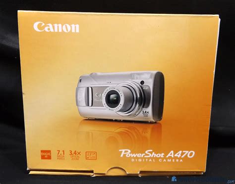 Canon Powershot A470 Digital Camera Silver In Original Box