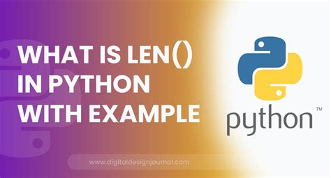 What Is Len In Python With Example