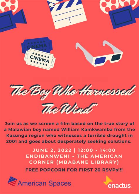 American Spaces Programs Eswatini - “The Boy Who Harnessed The Wind