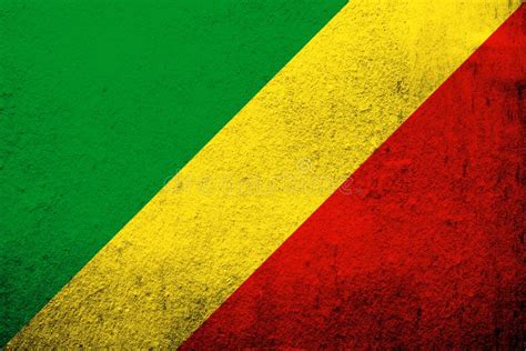 The Republic Of The Congo Congo Brazzaville National Flag Grunge