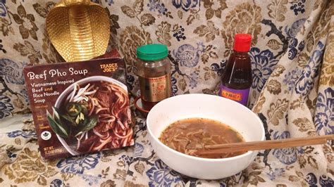 Trader Joes Beef Pho Soup Review Frozen Microwave Pho Taste Test Instant Pho Youtube