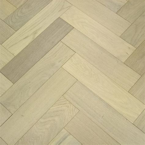 Furlong Flooring Herringbone Oak Rustic Scandic White Brushed Uv