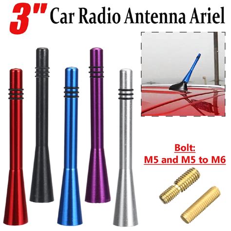 3 Car Aerial Bee Sting Mast Antenna Ariel Arial Mini FM Radio Stubby