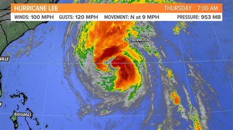 Hurricane Lee moves slightly to the east | Thursday update ...