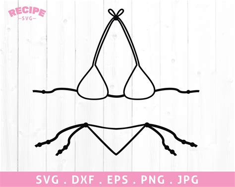 Bikini Svg Swimsuit Svg Bikini Outline Svg Surf Bikini Etsy Uk The