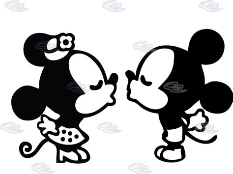 Download Mickey And Minnie Mouse Silhouette Mickey Mouse And Minnie