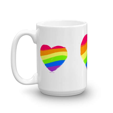 Rainbow Heart Mug Lgbtq Queer Gay Pride Heed The Hum