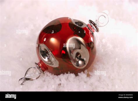 Red Shiny Bauble Stock Photo Alamy