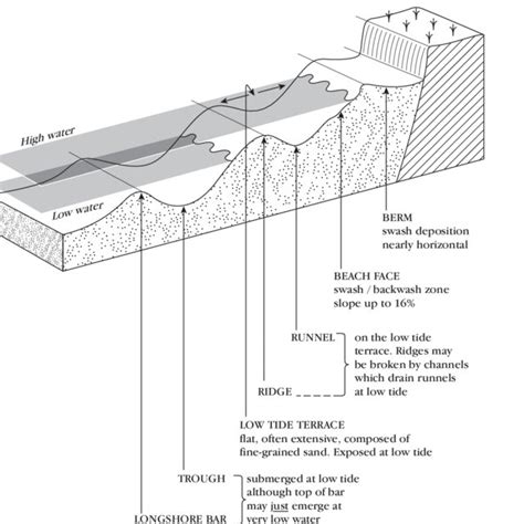 Beach Morphology Synonyms The Term Ridge And Runnel Is Sometimes