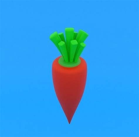 Cartoon Carrot 3d Model