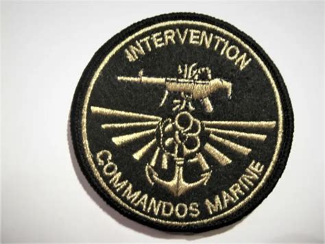 Ecusson Commando Les Commandos Marine Groupe Intervention Scratch Au