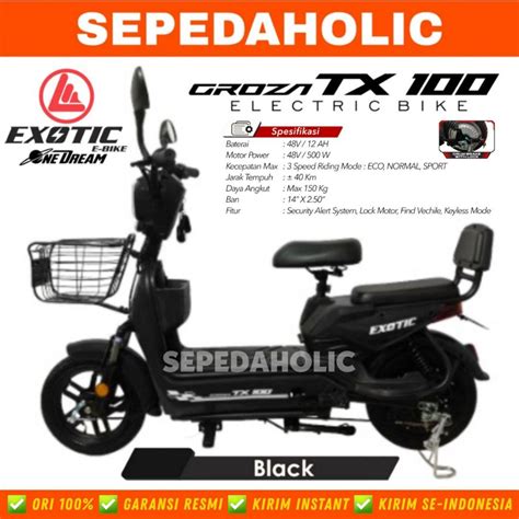 Jual Sepeda Listrik EXOTIC GROZA TX 150 100 180 200 GROZA X3 6