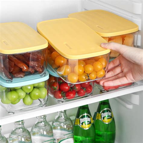 Contenedores Ahorradores De Productos Para Refrigerador Con Tapas Para